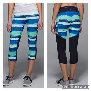 Lululemon Pace Pusher Crop Full-on Luxtreme Size 6